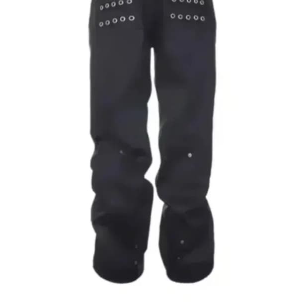 비엑세스 바지 아일릿 버튼 데님팬츠 0사이즈