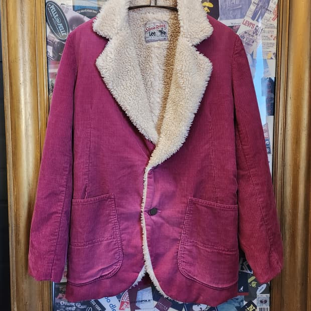 Lee STORM RIDER 버건디 시어링자켓