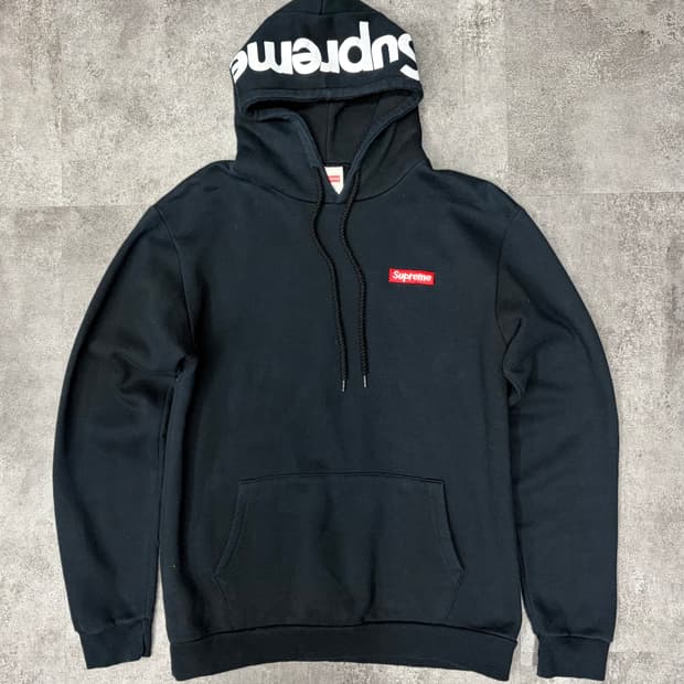 10s 슈프림 블랙 박스 로고 후드티