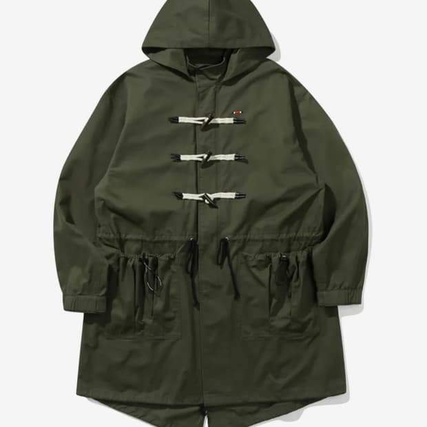 (무배) 로맨틱크라운 피쉬테일 더플 코트 khaki