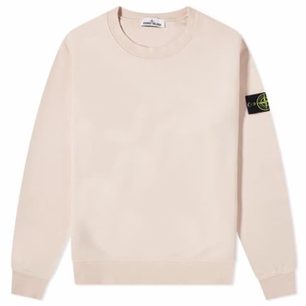 21ss스톤아일랜드 맨투맨 xl 인디핑크 한글택정품  741563051 