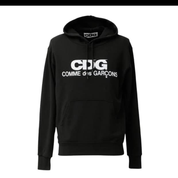 CDG 후드 스웨트셔츠 블랙 M