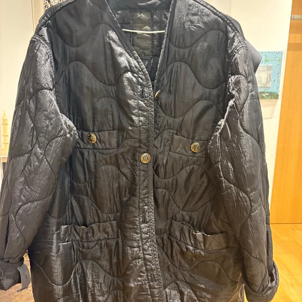 R13 블랙 퀼팅 자켓 점퍼