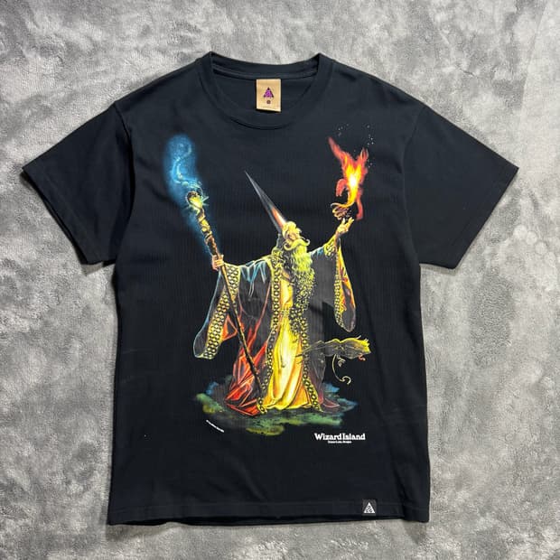 나이키 ACG 위저드 프린팅 티셔츠 블랙