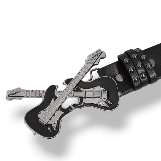 Punk guitar stud black belt 