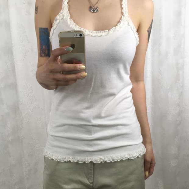 JPN frill lining sleeveless top