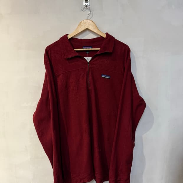 파타고니아 버건디 플리스 하프집업