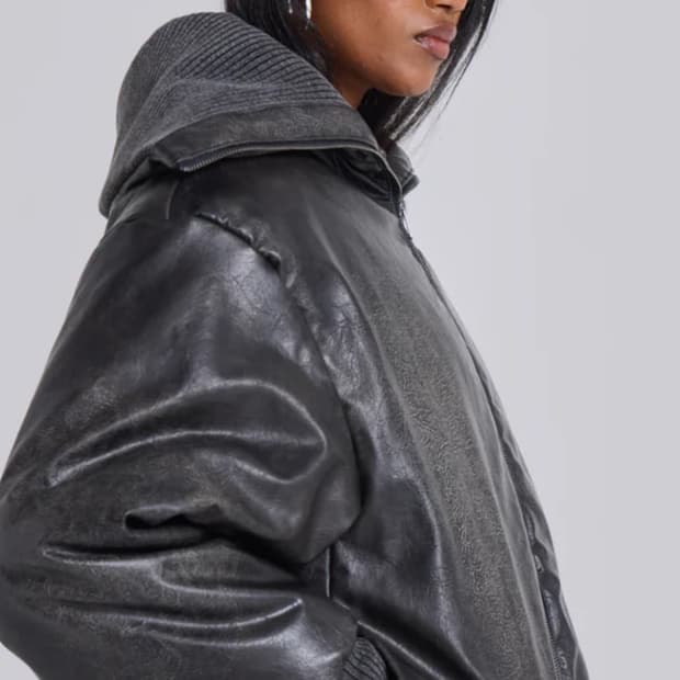 제이디드 런던 알로이 레더 가죽 봄버 자켓 점퍼