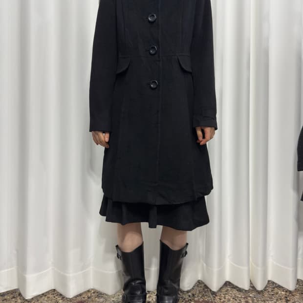 style com button coat