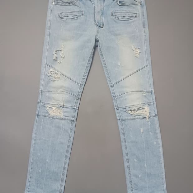 [32] 발망 연청 디스 바이커진 청바지