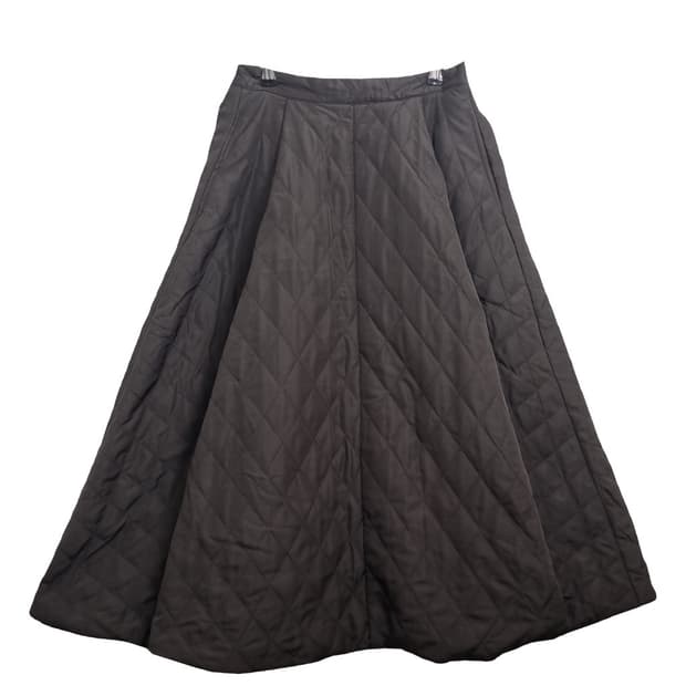 ZOOTIE 브라운 퀄팅 누빔 스커트 
