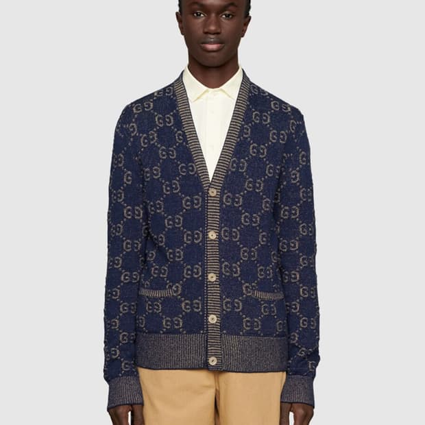 구찌 GG 코튼 자카드 가디건