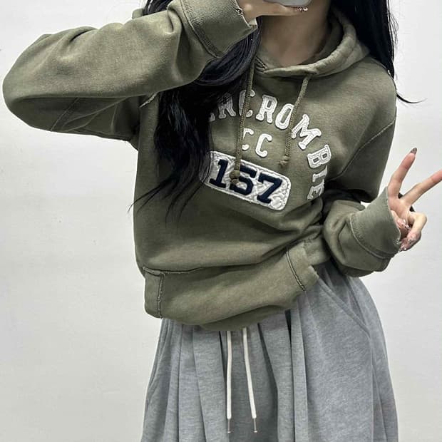 아베크롬비 y2k 올드스쿨 러블리힙 스웨트셔츠 후드티(M)