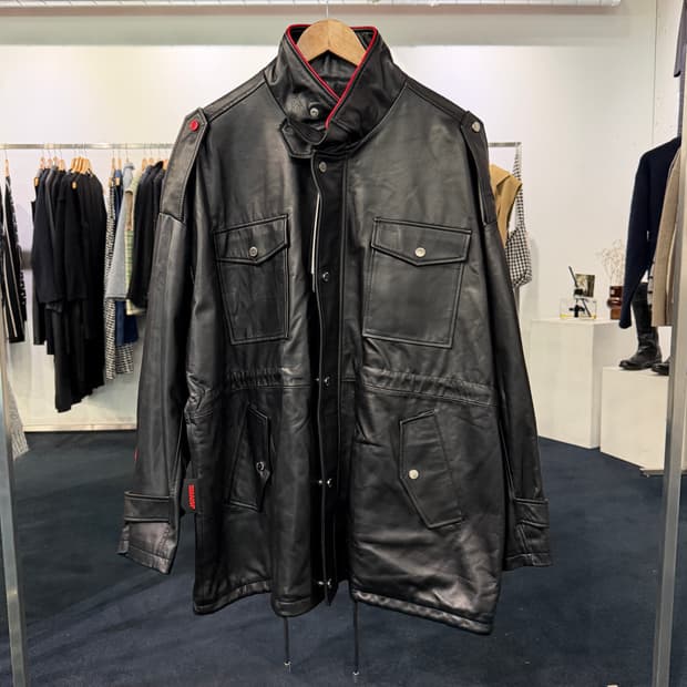 [새상품] [M] MMIC 블랙 소프트 레더자켓 