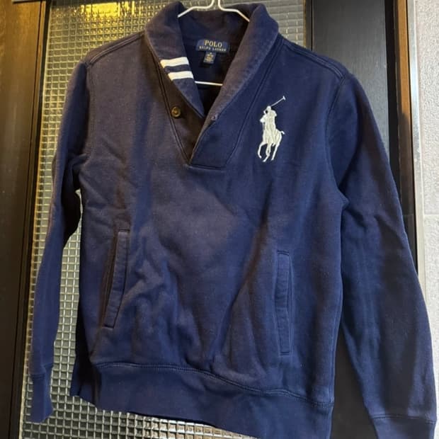 정품 폴로랄프로렌 빅포니 카라 네이비 슬리브 M(44~55)