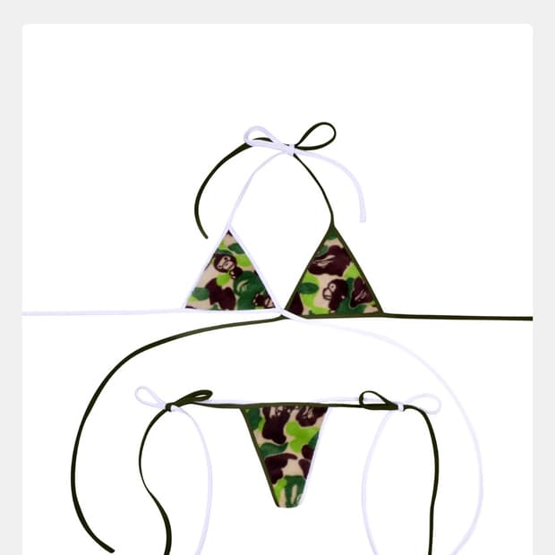 likeadrugg bape 카모 비키니 세트