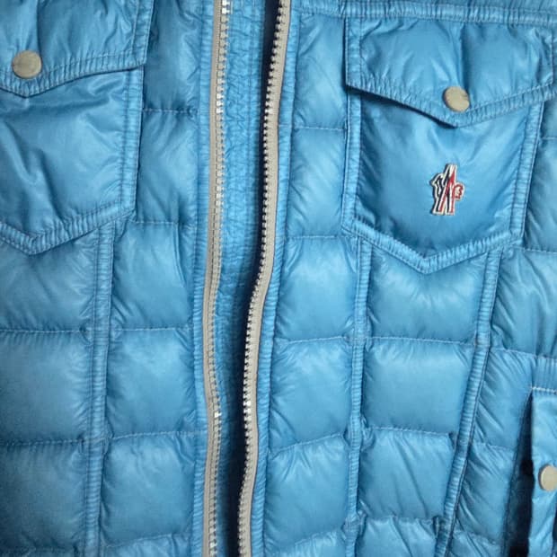 몽클레어 패딩 조끼 블루 라지