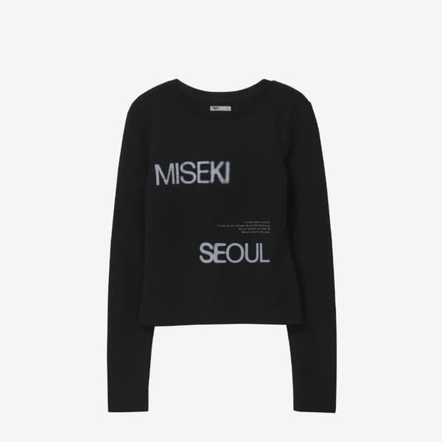 미세키서울 롱슬리브 Logo long sleeves BLACK