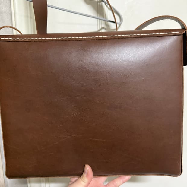 핸드메이드통가죽가방새것