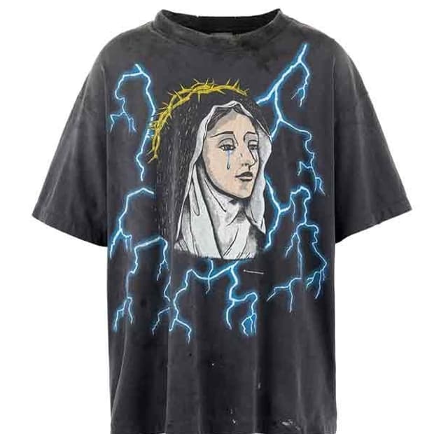 [XXL]세인트 미카엘 (Saint Mxxxxxx) 마리아 프린팅 티셔츠