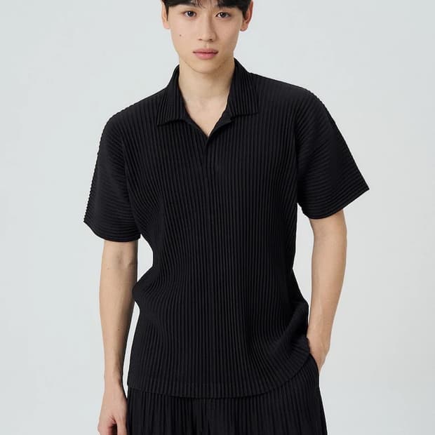 옴므플리세 베이직 카라티 블랙 4