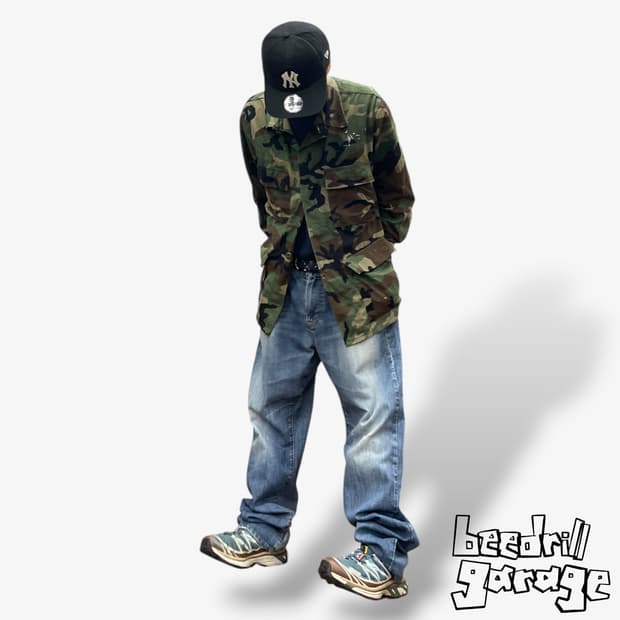 올드 MLB 뉴욕 양키스 윙로고 데님팬츠