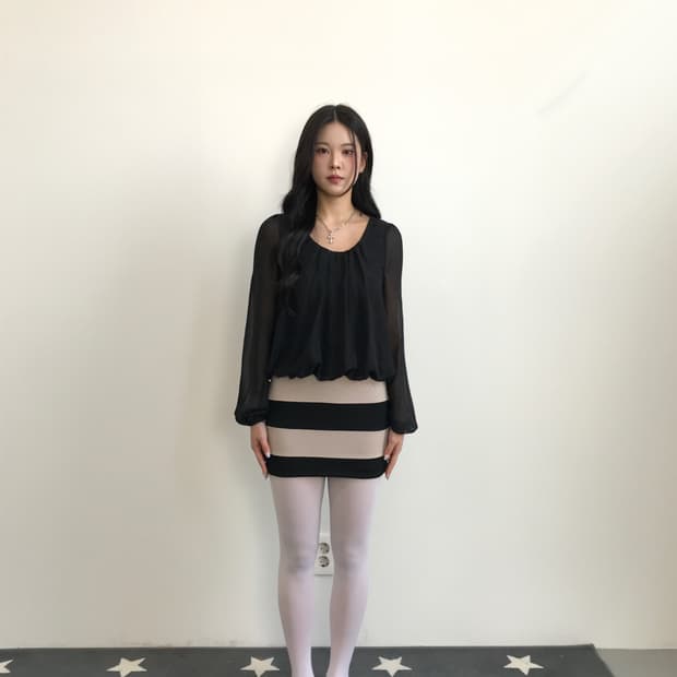 'RyuRyu' Chiffon Striped Mini Dress