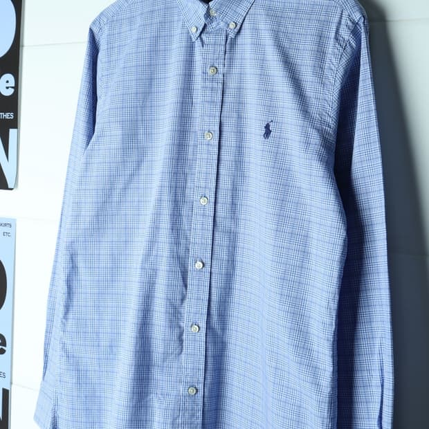 (L-XL) 폴로 랄프로렌 셔츠 남방 USA 잔체크 블루-H3H33993