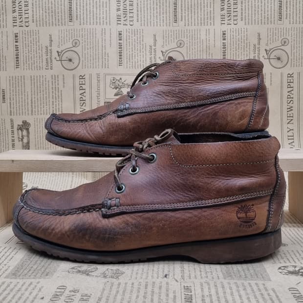 팀버랜드 브라운 레더 보트슈즈275