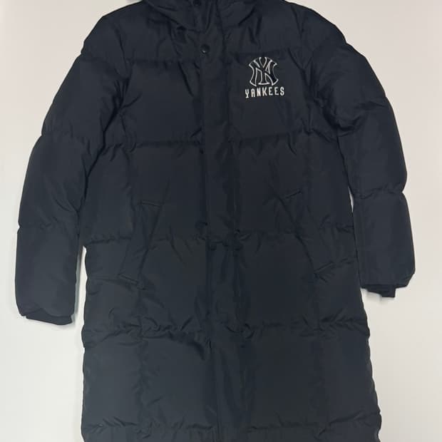 여성 MLB 뉴욕 양키스 덕 다운 후드 롱패딩 165