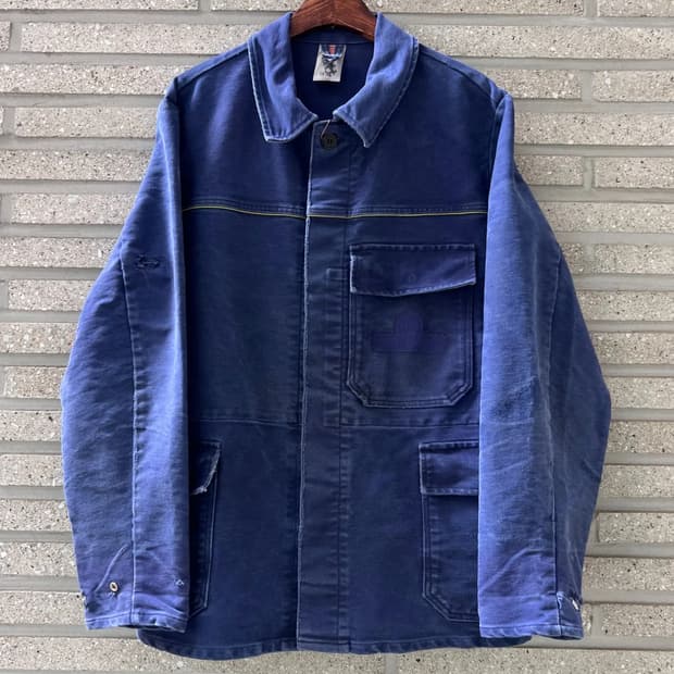 [XL]90's Rofa사 빈티지 워싱 몰스킨 프렌치 워크 자켓