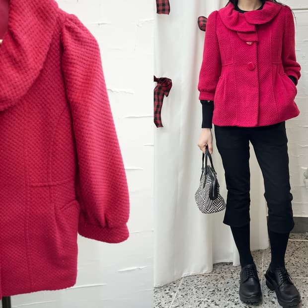 hot pink perl coat