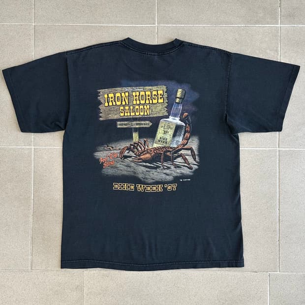 90s 빈티지 Iron Horse 티셔츠 잭다니엘