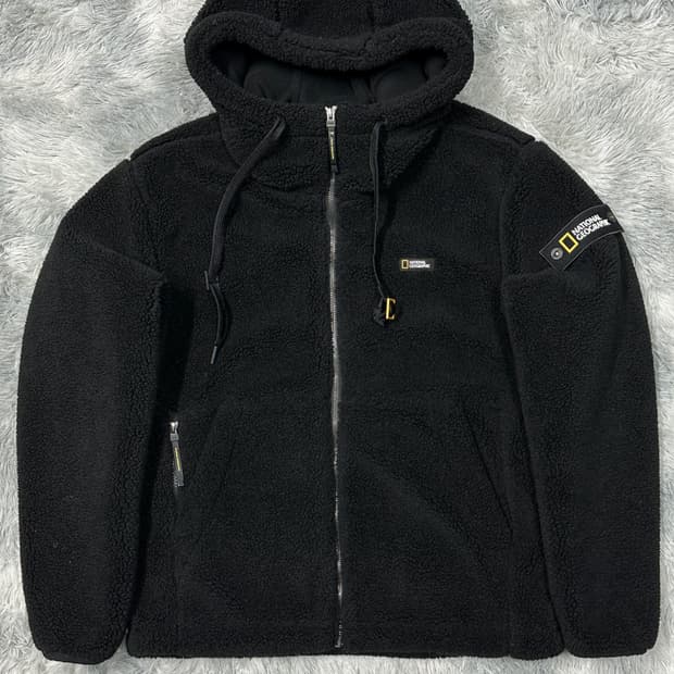 내셔널지오그래픽 양털 플리스자켓 블랙