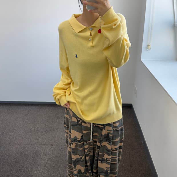 Polo 폴로 네이비 포니 옐로우 카라티