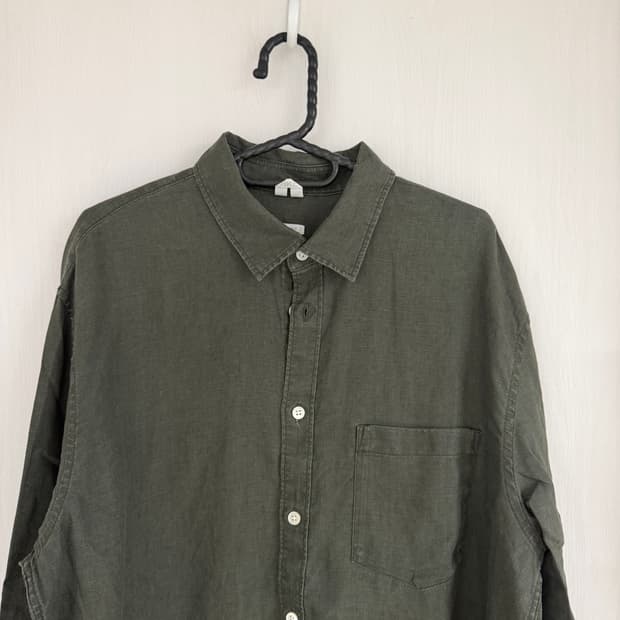 ARKET 아르켓 남성 린넨셔츠 카키 L