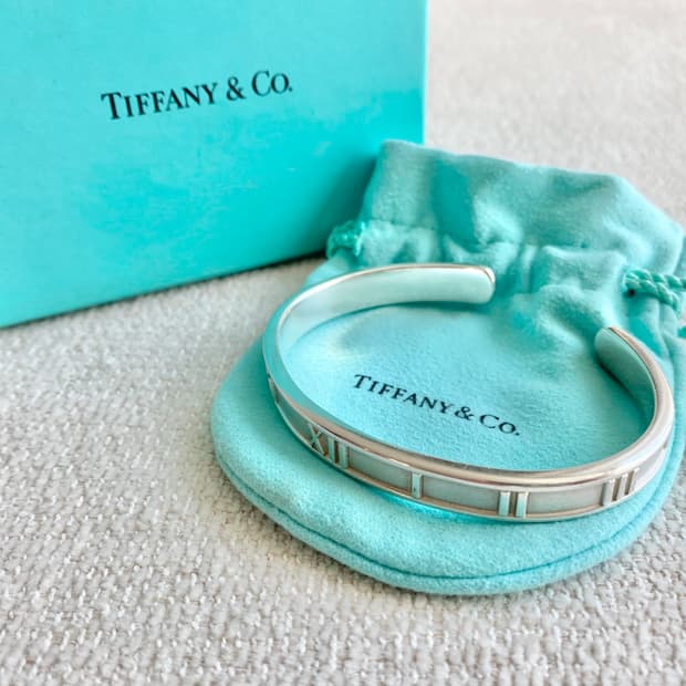 티파니 아틀라스 뱅글 타입 실버 팔찌(남녀공용)