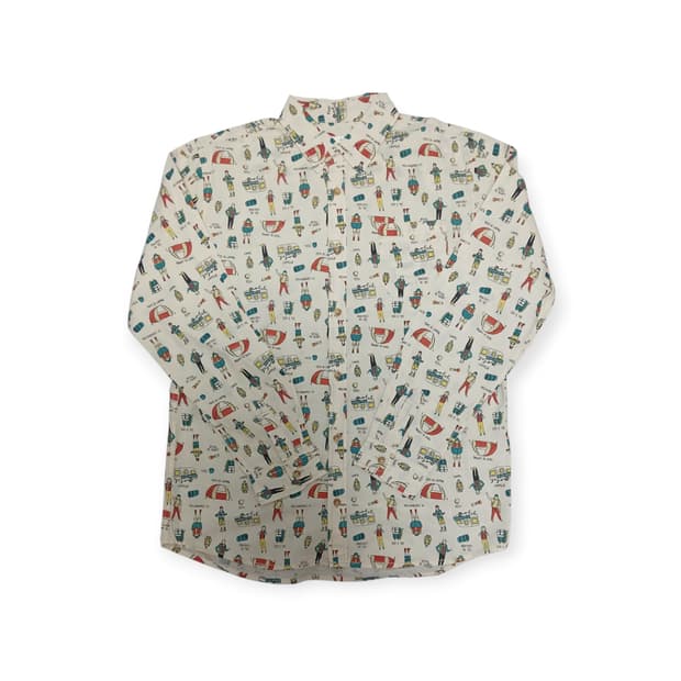 Power to the people 캠핑패턴 셔츠