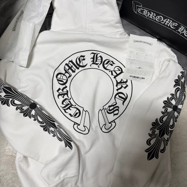 크롬하츠 홀스슈 플로랄 후드집업