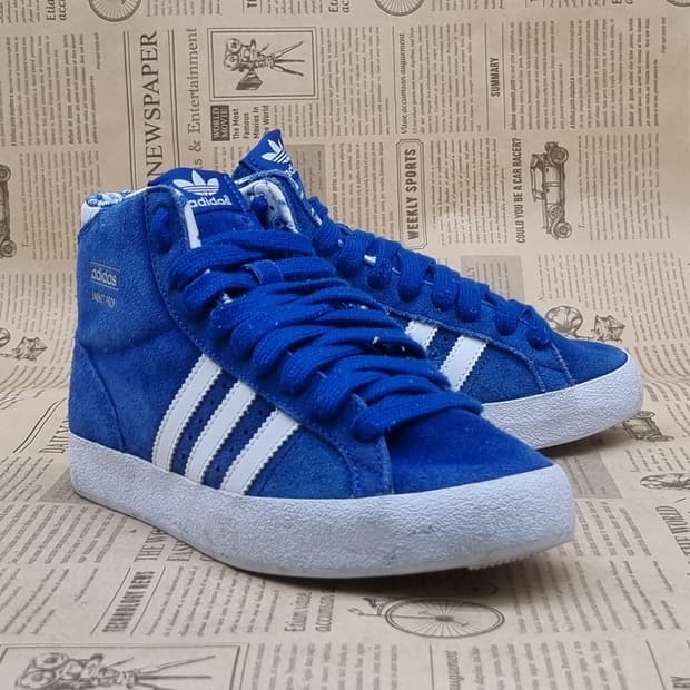 아디다스 바스켓 Prof 블루 스웨이드 하이탑220 