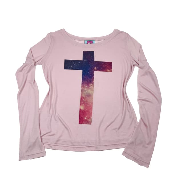 이구사 크로스 프린트 탑