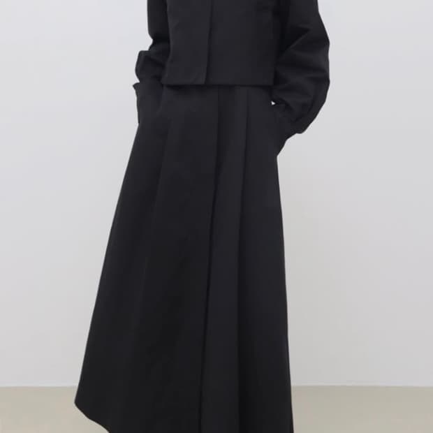 트리밍버드 3way 트렌치코트 블랙