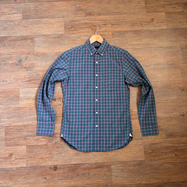 JCREW 제이크루 XS 클래식 체크 셔츠 남방 슬림핏