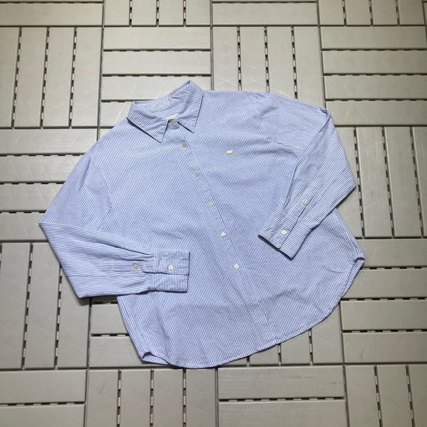 [M]라퍼지스토어 오버핏 숏 셔츠 스트라이프 0525
