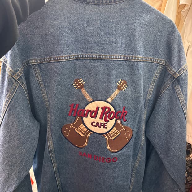 빈티지 하드락 데님자켓 실측 사진 참고  자켓