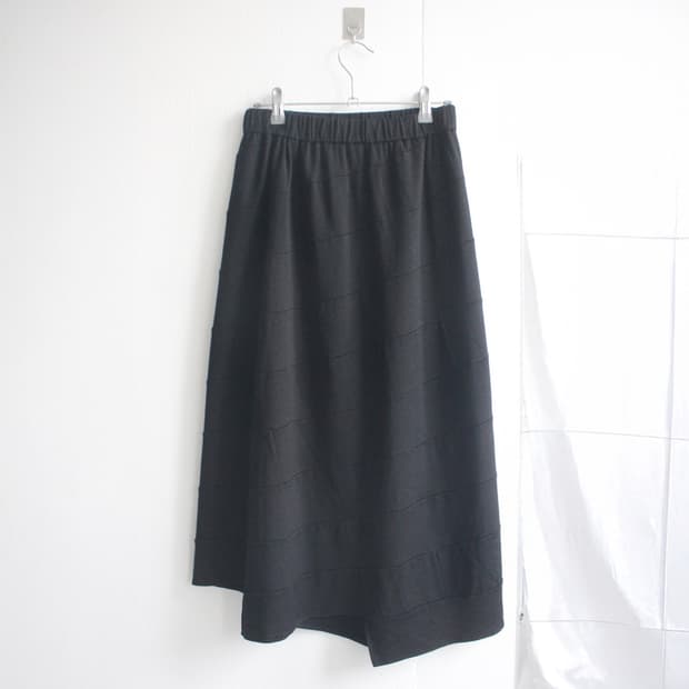 issey miyake oblique cut wool skirt