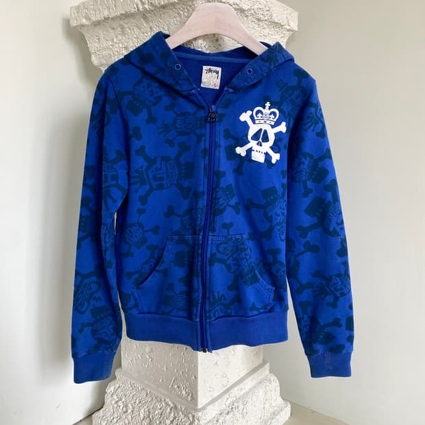 스투시 스컬 시티 후드집업