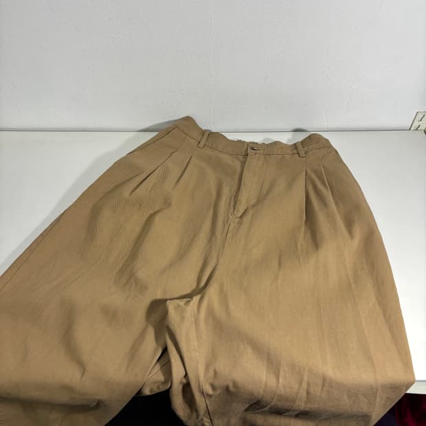 XL 토피 베이지 베이지 투턱 벌룬팬츠