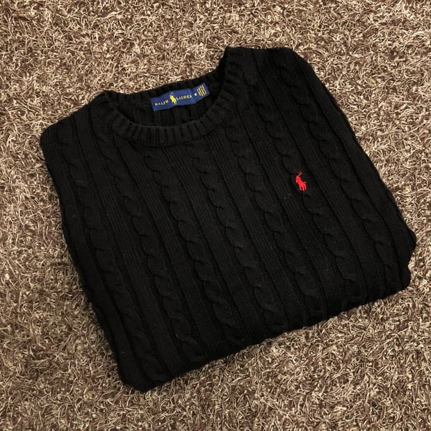 폴로 랄프로렌 케이블 니트 
