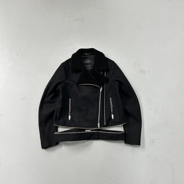 올세인츠 시어링 울 라이더자켓